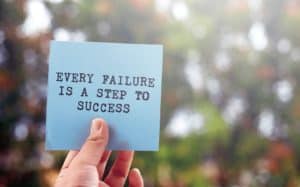 failure is a step to success